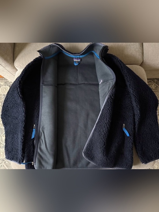 Patagonia Other - Patagonia Natural Blend Retro Cardigan Pitch Blue Fleece Jacket XL